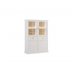 Klasiska vitrīna LUCCA W4D2S, balts